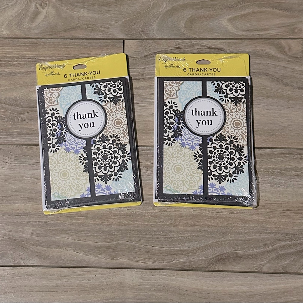 2-6packs BRAND NEW Expressions for Hallmark Boho Thank you Cards 5.5”x4”